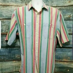 Polo Ralph Lauren Shirt Size L Striped 100% Cotton